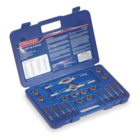 Zoro Select Tap/Die Set, 22 Pieces 1PZ47