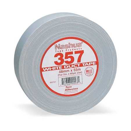 Nashua Duct Tape, White, 60 yd L, 1-7/8 in W 357