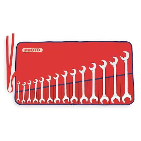 Proto Angle Open End Wrench Set, 11 Pc, Metric J3100M