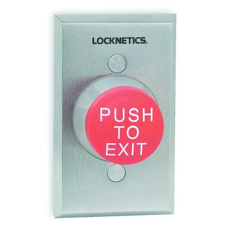 Schlage Electronics Push to Exit Button, Red, Steel 623RD EX