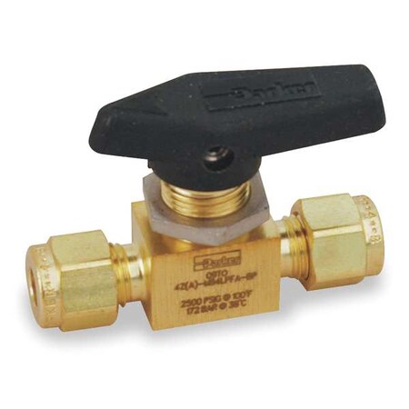 thumbnail image 2 of ZORO SELECT 3/8" FNPT X MNPT Brass Ball Valve Inline – Manual Two-Way, G-MBB-38 2 of 5