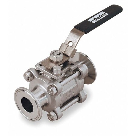 Parker Stainless Steel Sanitary Ball Valve 2-Way 3" BVCF-3.0-316