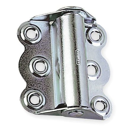 Zoro Select Spring Hinge, Steel, Full Surface Mounting, 1 15/32 in Leaf W x 2 3/4 in Leaf H, Black Enamel 1RBU7