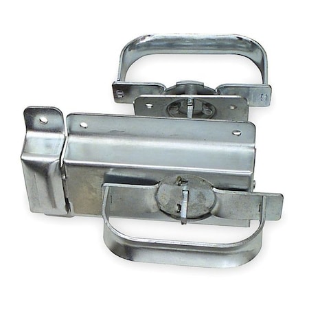 Zoro Select Swinging Door Latch, 4-3/4 In. W, Silver 1RBW7