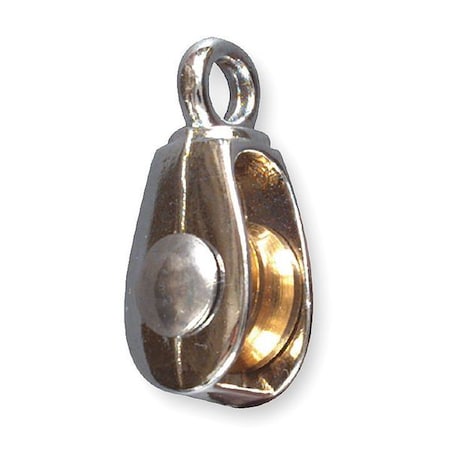 Zoro Select Fixed Eye Pully, Chrome 1RCG6