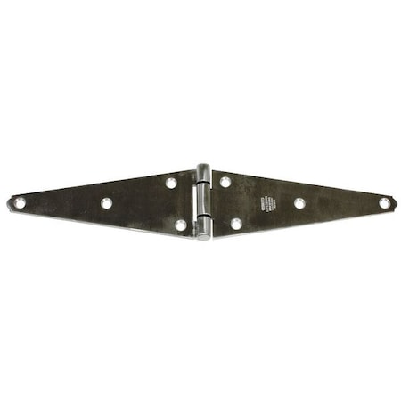Zoro Select Strap Hinge, Steel, Full Surface Mounting, 5 3/4 in Leaf W x 2 1/2 in Leaf H, Stainless steel 1RCP5