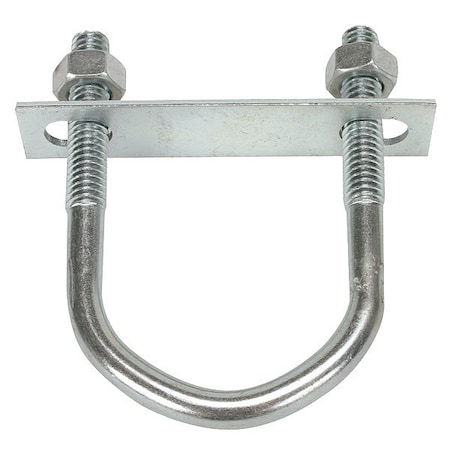Zoro Select U-Bolt, 5/16 in, Zinc Steel 1RCR1