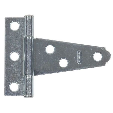Zoro Select Tee Hinge, Steel, 21/32 in Leaf W x 1 13/16 in Leaf H, zinc plated 1RCR4