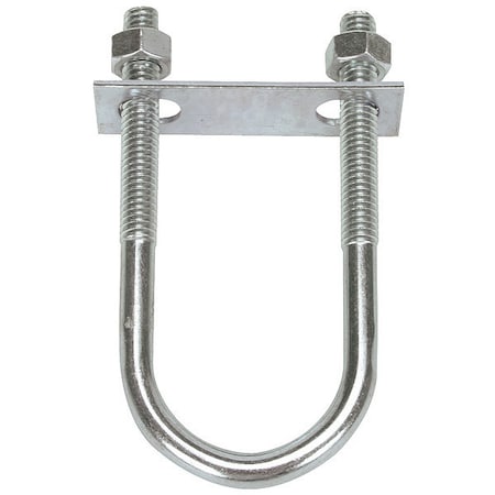 Zoro Select U-Bolt, 1/4 in, Stainless Stainless Steel 1RCU3