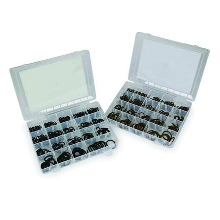 Zoro Select O-Ring Assortment, Nitrile & Viton, 584Pcs 1RGY9