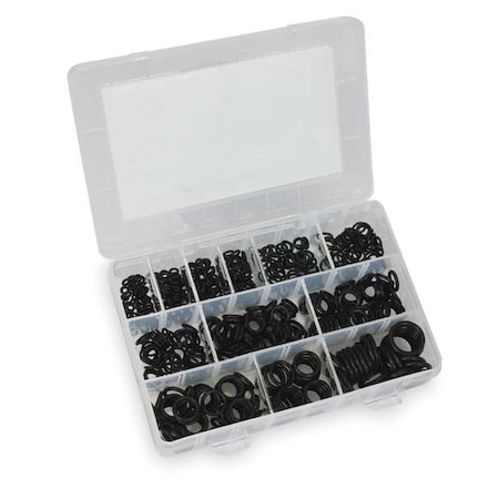 Zoro Select O-Ring Assortment, Viton, 550 Pcs, 12 Sizes 1RGZ4