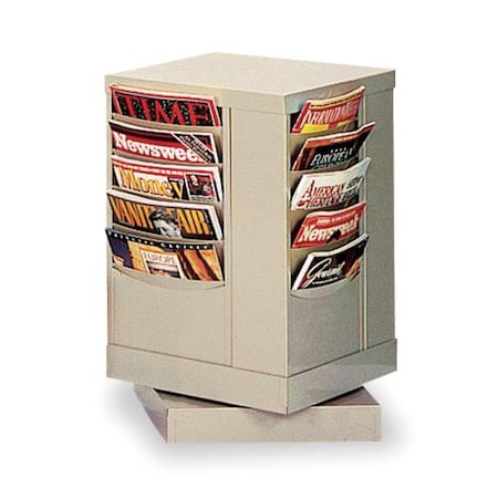 Durham Mfg Magazine Display, 20 Compartments, Tan 409-75