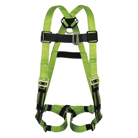 Miller Duraflex Python(R) Full Body Harness, L/XL, 400 lb., Mating Chest/ Tongue Leg Straps, Back D-Ring P950-4/UGN