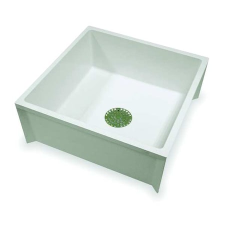 MAO　0605 Mustee Mop Basin, 10 in H x 24 in W x 24 in L, 3 in Drain