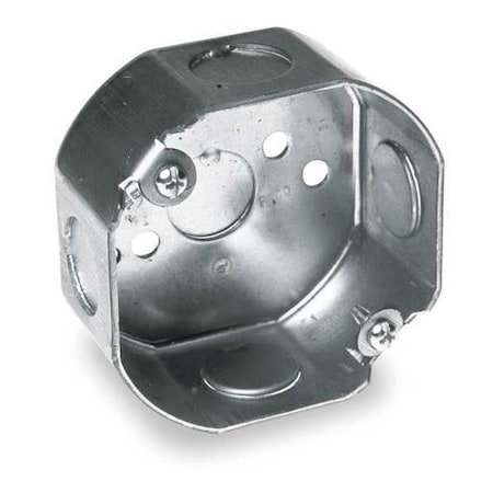 Raco Electrical Box, 11.8 cu in, Octagon Box Type, 1 Gang, Galvanized Steel, Octagon Shape 110
