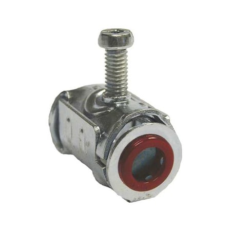 Raco Conduit Fitting Grounding Connector, 1/2 in, Set Screw, Steel, Electro Zinc Plated, Gray; Red 2800