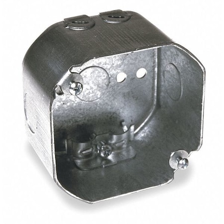 Raco Electrical Box, 21.5 cu in, Octagon Box Type, 2 Gangs, Galvanized Steel, Octagon Shape 175