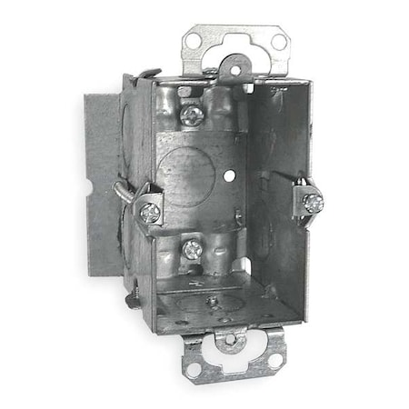 Raco Electrical Box, 12.5 cu in, Switch Box Type, 1 Gang, Steel, Rectangular Shape 512