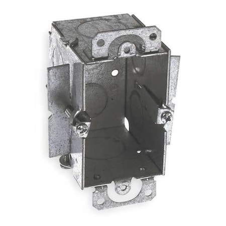 Raco Electrical Box, 12.5 cu in, Switch Box Type, 1 Gang, Steel, Rectangular Shape 509
