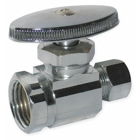 Zoro Select Multi-Turn Stop, Straight, 1/2 Inx3/8 In 1RWD5