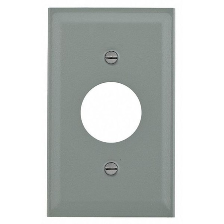 Hubbell Wiring Device-Kellems Single Receptacle Cover, Ivory HBL3027AEIV