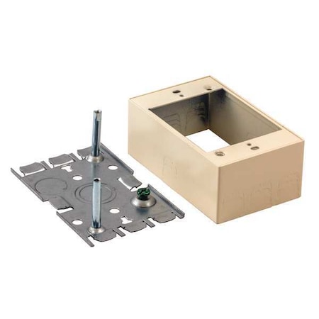 HUBBELL WIRING DEVICE-KELLEMS Switch and Receptacle Box, Ivory HBL5744SIVA