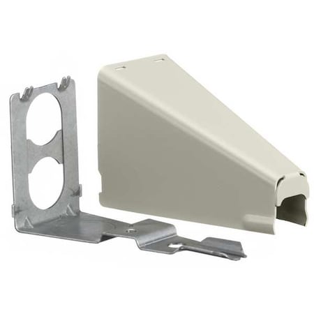 Hubbell Wiring Device-Kellems Adjustable Offset Connector, Ivory, Steel HBL5786IVA