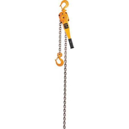 Harrington Lever Chain Hoist, 6,000 lb Load Capacity, 15 ft Hoist Lift, 1 33/64 in Hook Opening LB030-15
