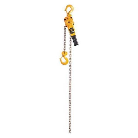 Harrington Lever Chain Hoist, 3,000 lb Load Capacity, 10 ft Hoist Lift, 1 5/16 in Hook Opening LB015-10