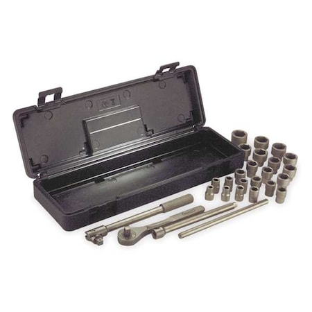12 Drive Socket Set Metric 26 Pieces 10 mm to 32 mm  Beryllium Copper Alloy Plated