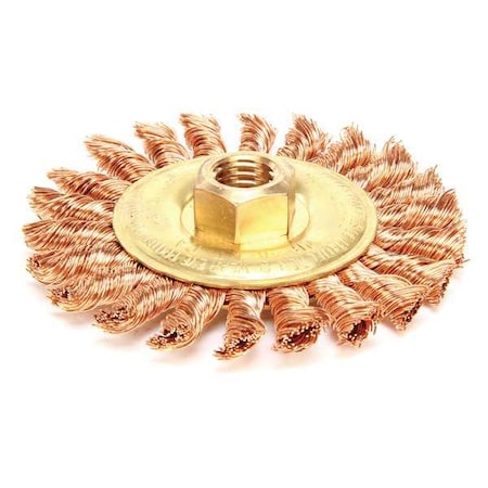 Ampco Safety Tools Knot Wire Wheel Wire Brush, Threaded Arbor WB-40KT