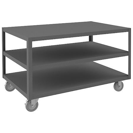 Durham Mfg High Deck Portable Table, 3 Shelves HMT-3048-3-95