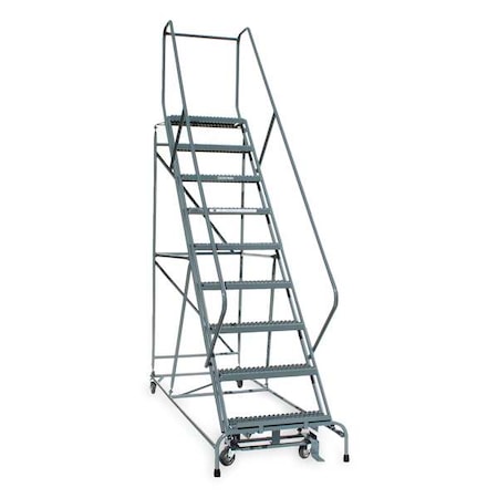 COTTERMAN 120 in H Steel Rolling Ladder, 9 Steps, 450 lb Load Capacity 1209R2632A1E24B4C1P6