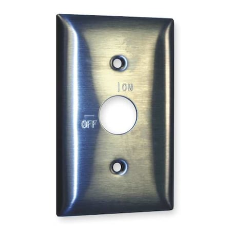 Hubbell Wiring Device-Kellems Security Opening Wall Plates, Number of Gangs: 1 Stainless Steel, Brushed Finish, Silver SS12RKL