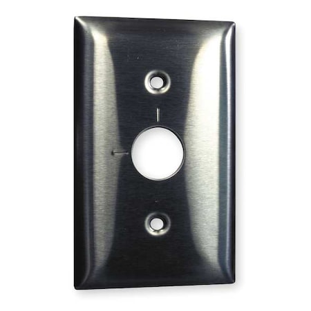 Hubbell Wiring Device-Kellems Security Opening Wall Plates and Box Cover, Number of Gangs: 1 Stainless Steel, Brushed Finish SS12RKLM