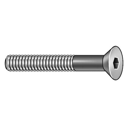 Zoro Select 5/16"-18 Socket Head Cap Screw, Flat Head, Zinc Plated Alloy Steel, 27/32 in Length, 10 PK 1TLB8