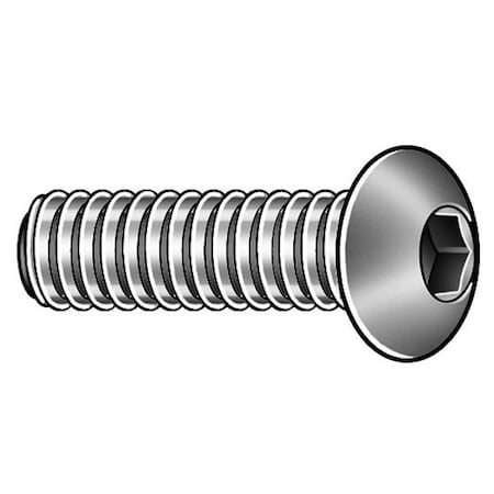 Zoro Select #10 Socket Head Cap Screw, Zinc Plated Steel, 1/2 in Length, 50 PK 1XJU4