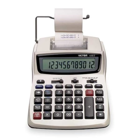 Victor Technology Portable Calculator, LCD, 12 Digits 1208-2
