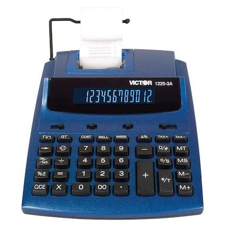 Victor Technology Desktop Calculator, Ink Roller, 12 Digits 1225-3A