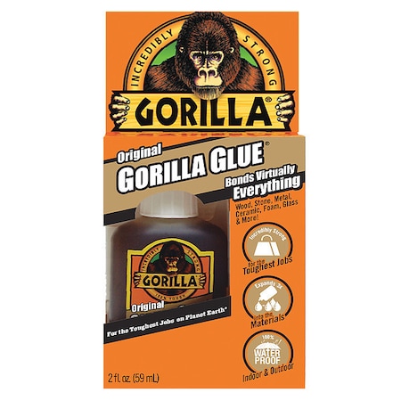 Gorilla Glue All Purpose Glue, Tan, 24 hr Full Cure, 2 oz, Bottle 5000201