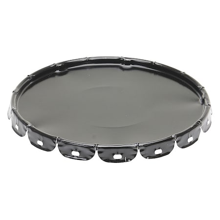 Zoro Select Steel Pail Lid, Black, For Use With 1TMH6 LID-STL