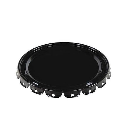 Zoro Select Steel Pail Lid, Black, For Use With 1TMH7 LID-STL-UN