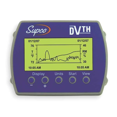 Supco Data View Logger, Temp and Humidity DVTH