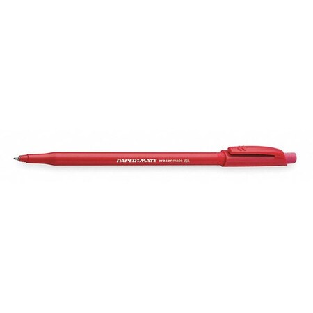 Paper Mate Ballpoint Pen, Stick, Med, Red, PK12 3920158
