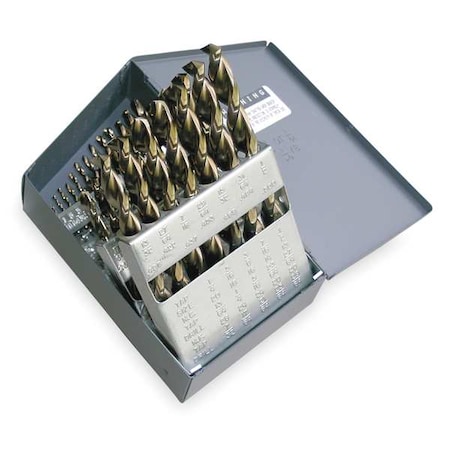 Cle-Line 29PC 135 Degree Heavy-Duty Parabolic Jobber Dril Set Cle-Line 1872 Black & Gold HSS 1/16-1/2x1/64 C18622