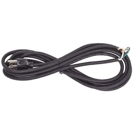 Zoro Select Power Cord, 5-15P, SJO, 12 ft., Blk, 10A, 18/3 E3604