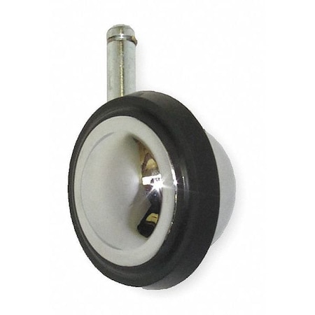 E.R. Wagner Swivel Stem Caster, Rubber, 3 in., 100 lb. 8FMS763C3XX0001R