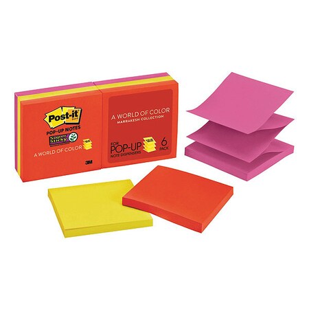 Post-It Pop-up Super Sticky Notes, 3x3, PK6 R330-6SSAN