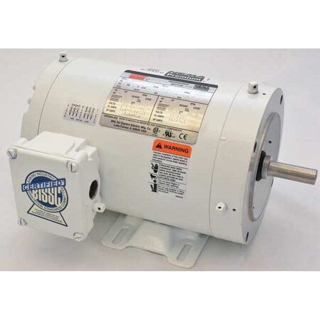 Dayton Washdown Motor, 3 Ph, TENV, 1 HP, 3520 rpm 1TRZ9BG