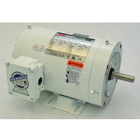 Dayton Washdown Motor, 3 Ph, TENV, 1/2 HP, 3450 rpm 1TRZ7